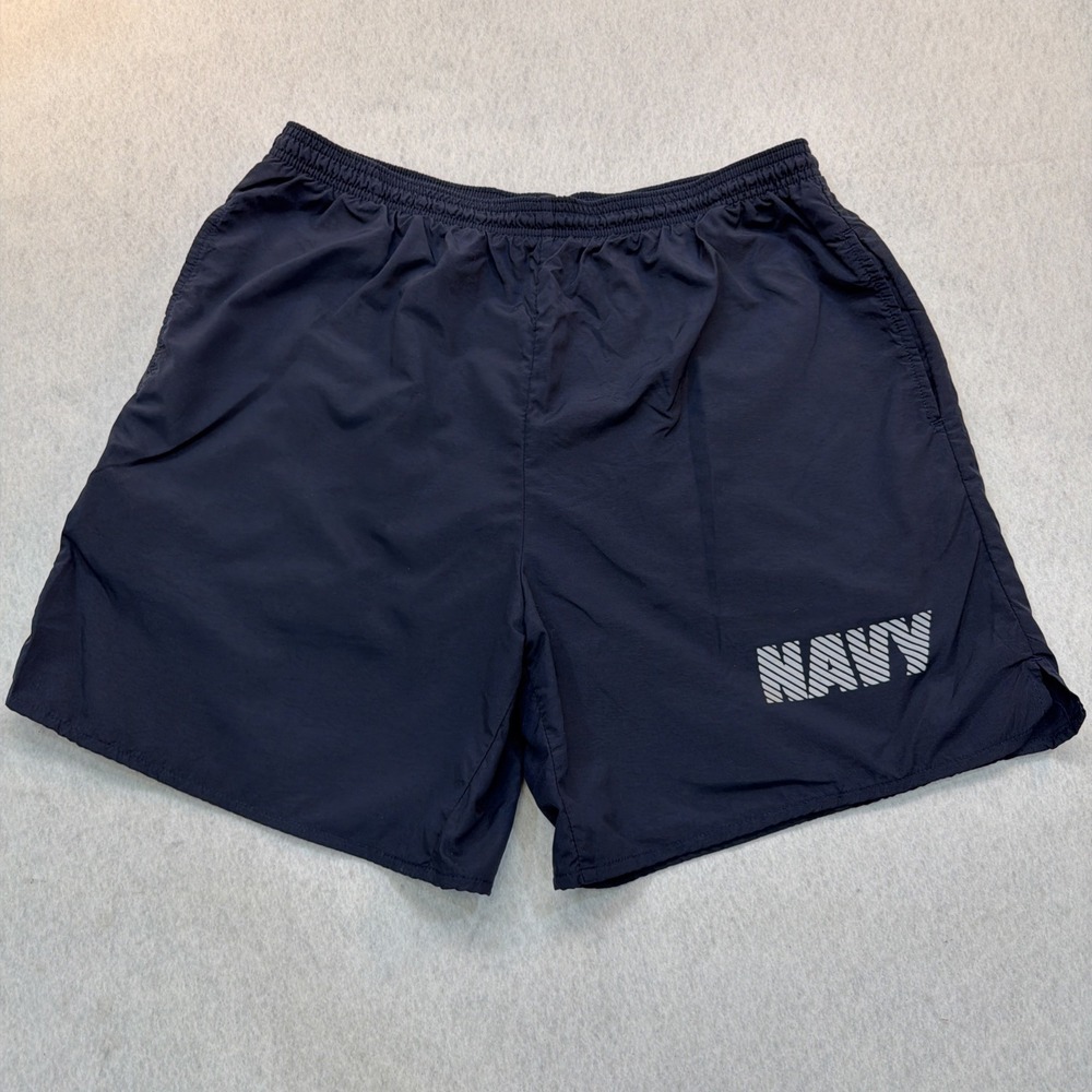 USA Navy Shorts Men Size Large Blue Military Running Training Lightweight USA